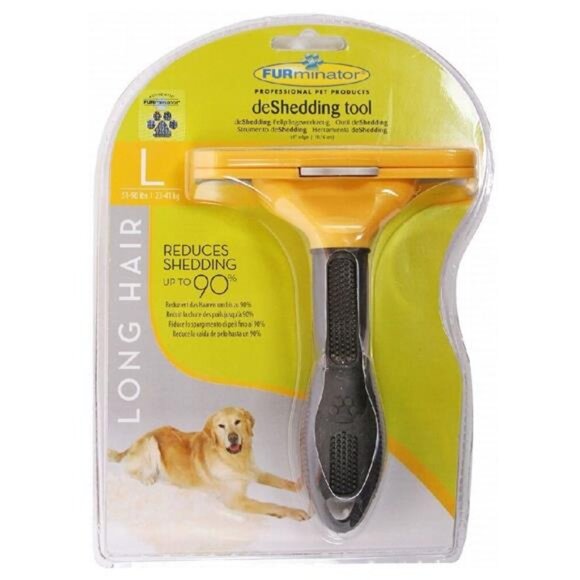 FURminator deShedding Tool with 4" Edge for Long Hair Large Dogs 51-90 Lbs - Picture 1 of 2